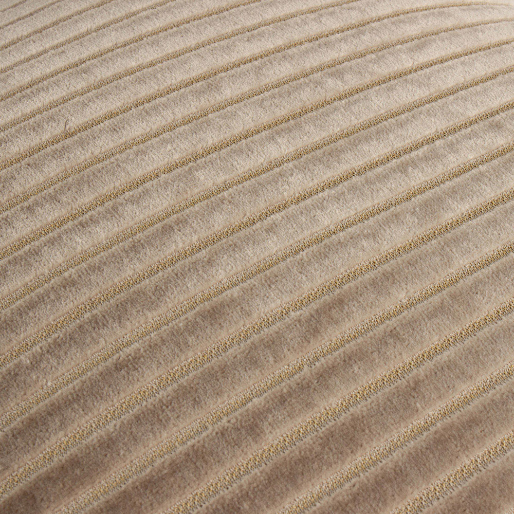 Paoletti Savoy Stripe Mink Velvet Cushion 50 x 50cm Image 4