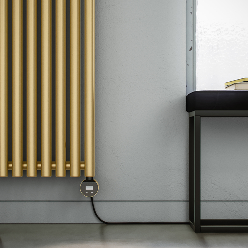 Terma Rolo-Room E Wi-Fi Brass Electric Radiator 800W 1800 x 370mm Image 7