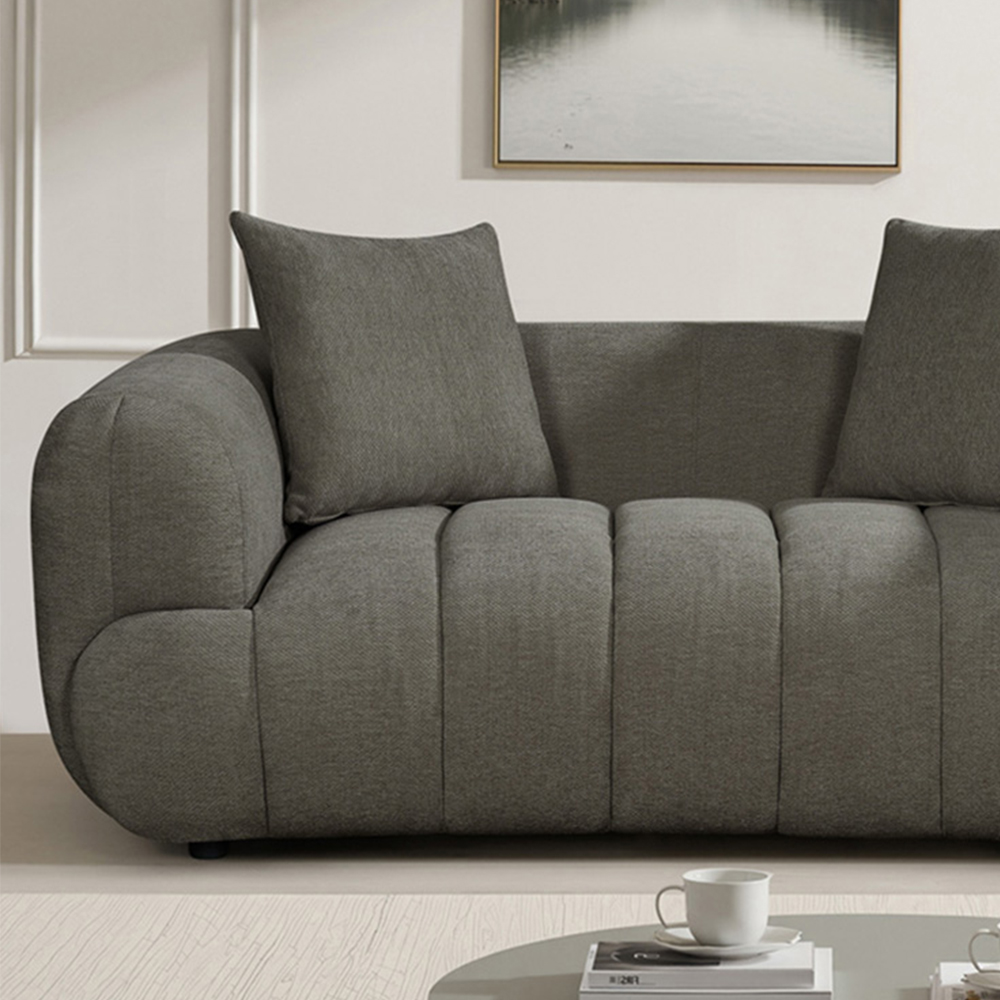 Artemis Home Claremont 2 Seater Charcoal Fabric Sofa Image 2