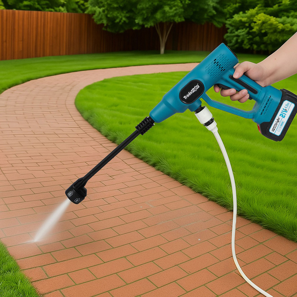 Traderight HW0297-UK 50 Bar Cordless Handheld Pressure Washer with 2 Batteries and Accessories Image 3