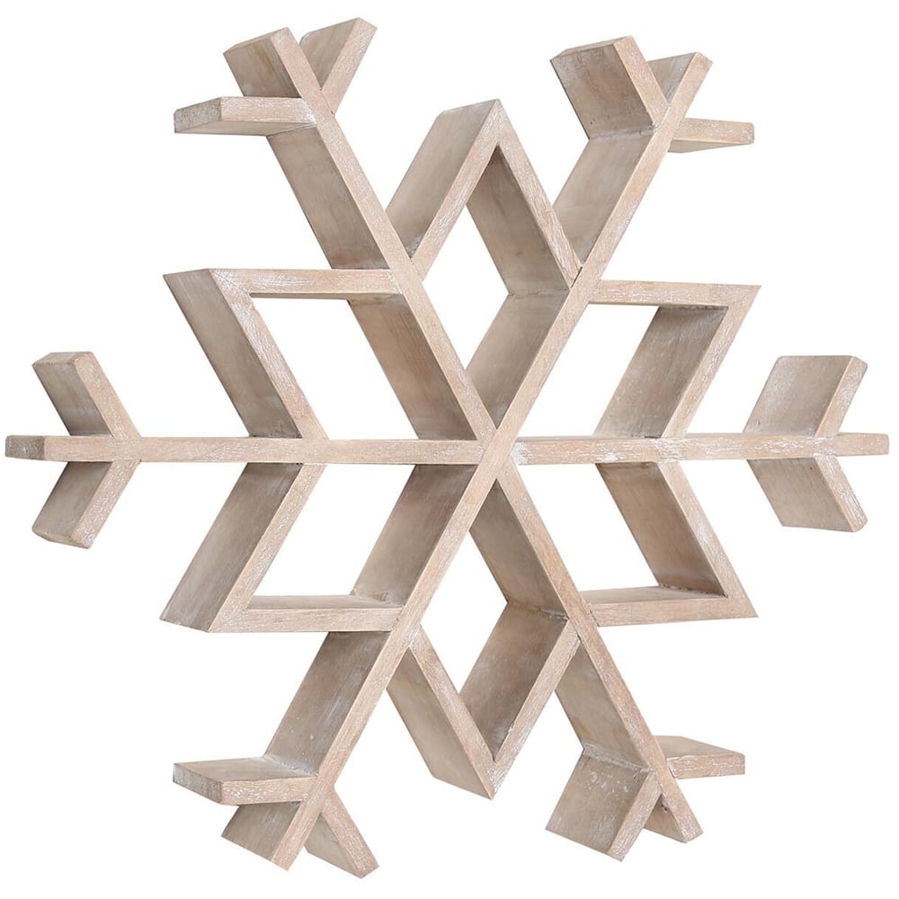 Standing Wooden Snowflake Image 1