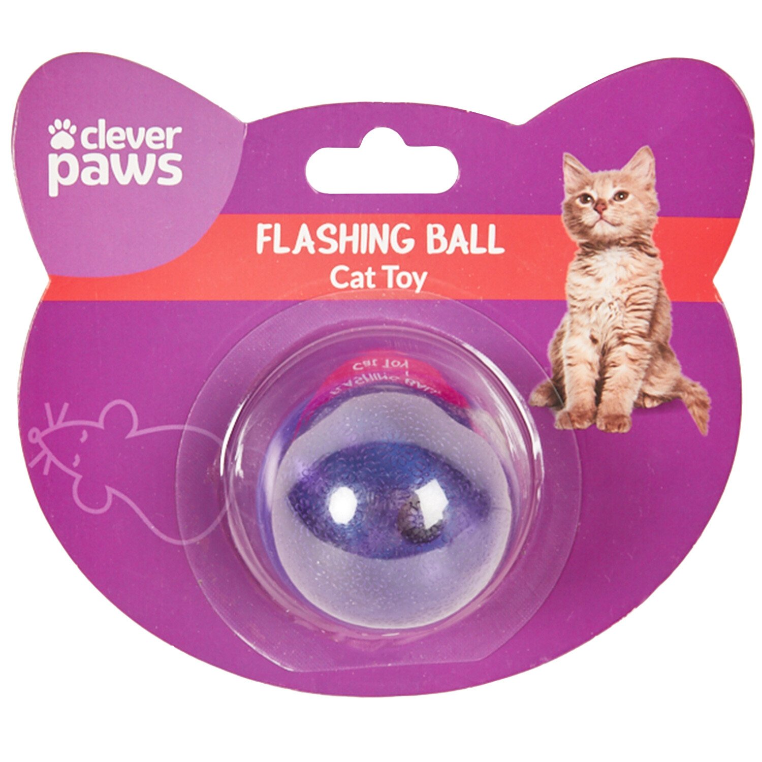 Flashing Ball Cat Toy - Green or Blue Image 3