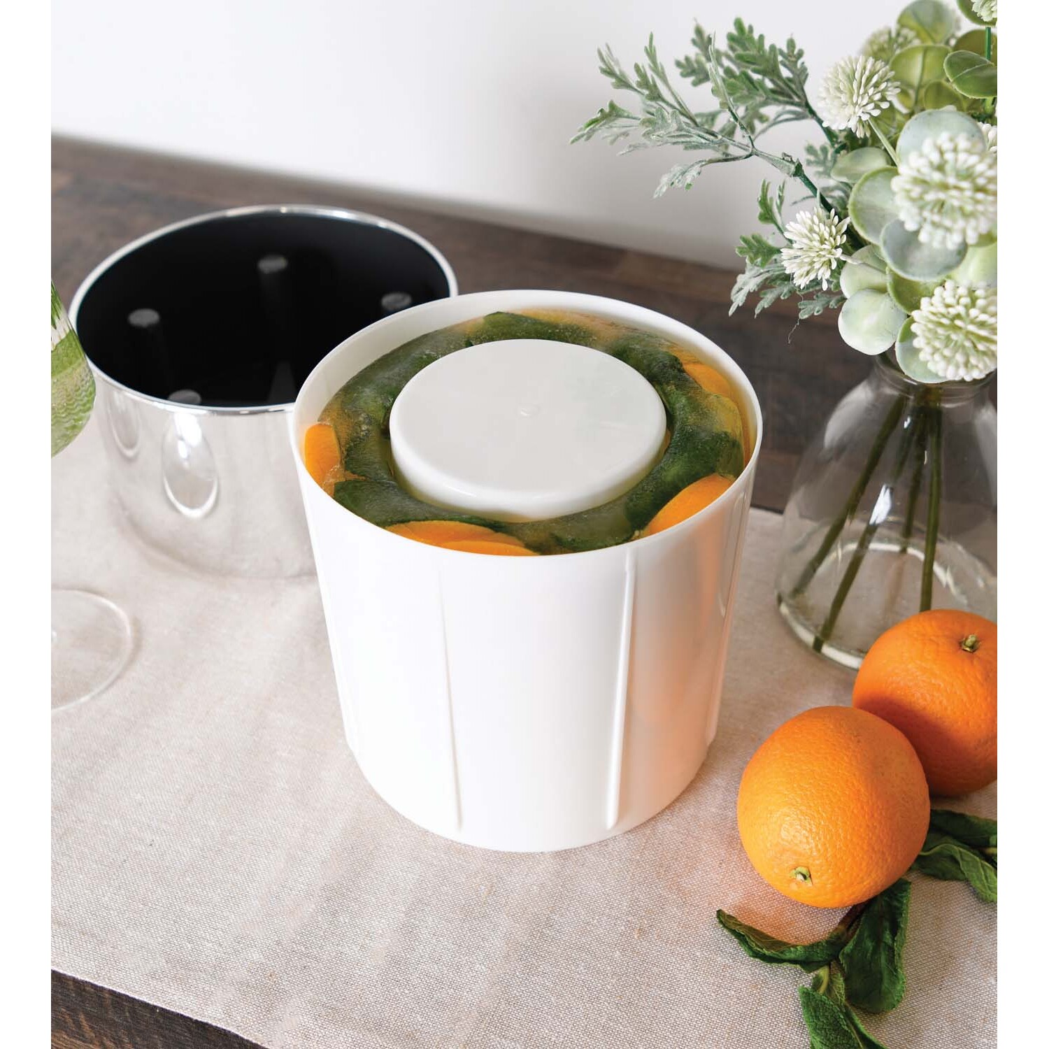 Ice Mould Wine Bottle Chiller White Image 2