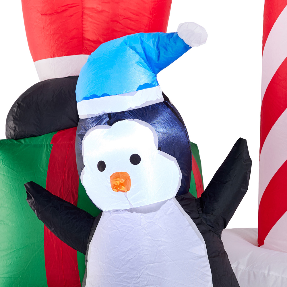 SO Christmas Inflatable Santa with Penguin and Snowman 5.2ft Image 7