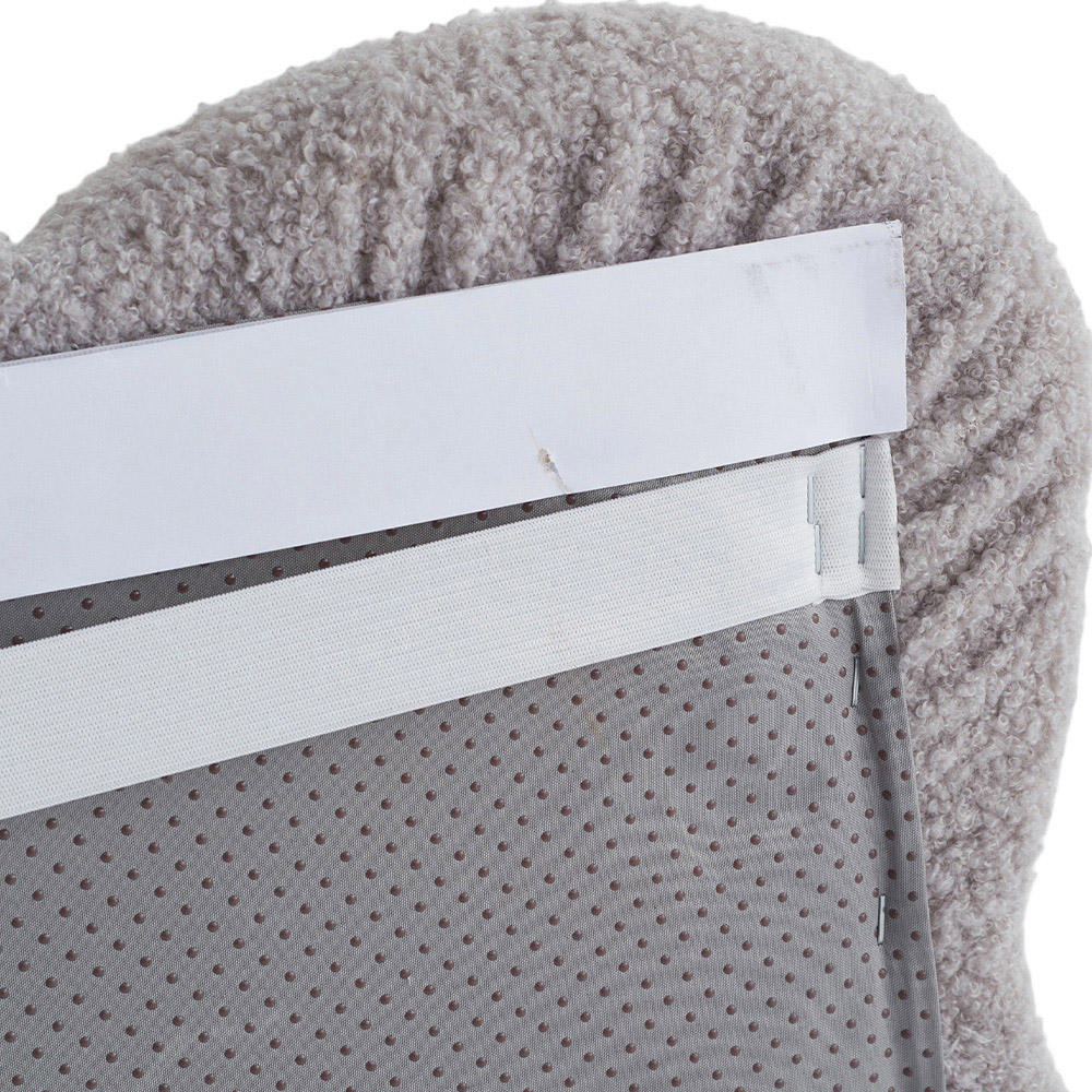 Living and Home Light Grey Sherpa Snowball Upholstered Soft Headboard Pillow 60 x 180cm Image 3