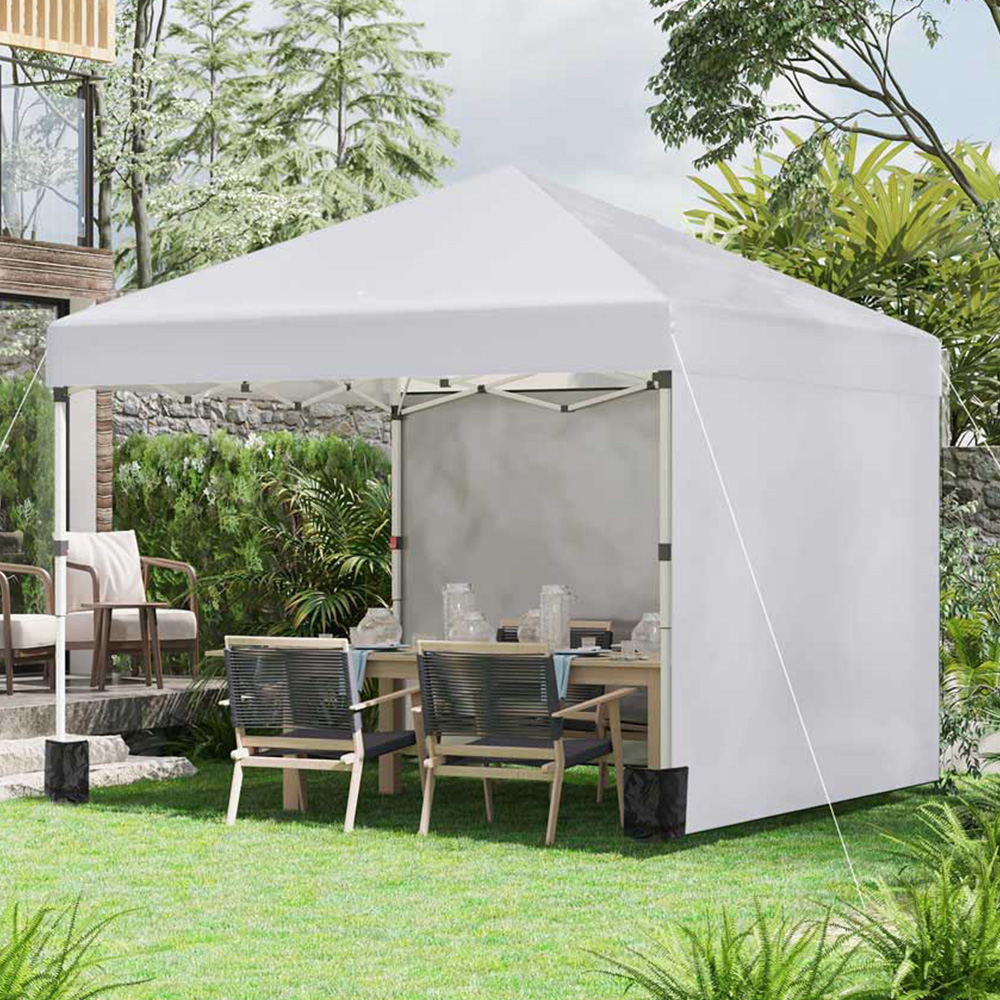 Outsunny 3x3m Pop Up Gazebo White Image 1