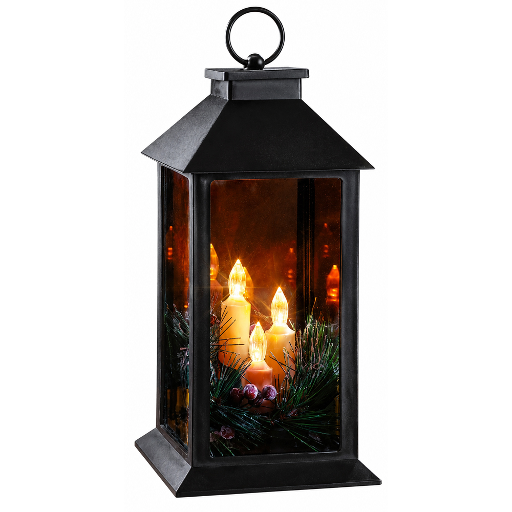 Avilo Battery Operated LED Lantern with 3 Candles Image 7
