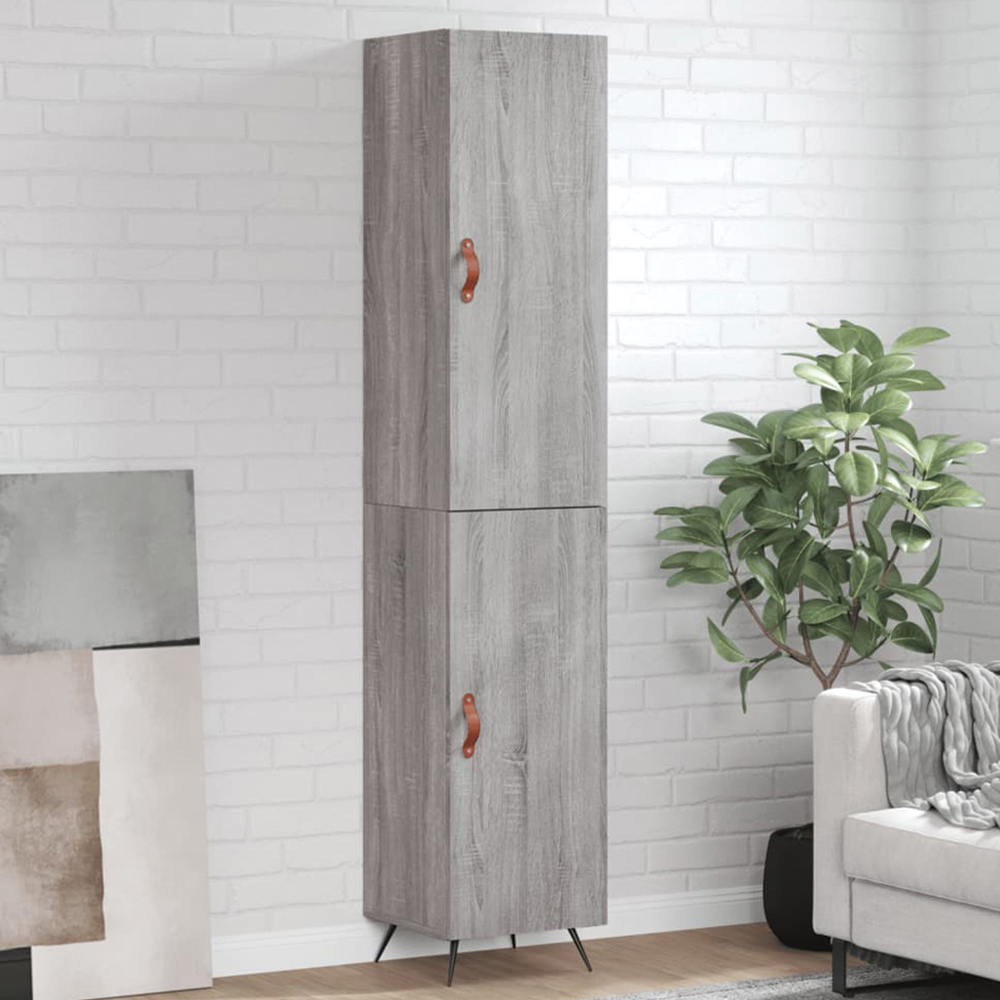 vidaXL 2 Door Grey Sonoma Highboard Image 1