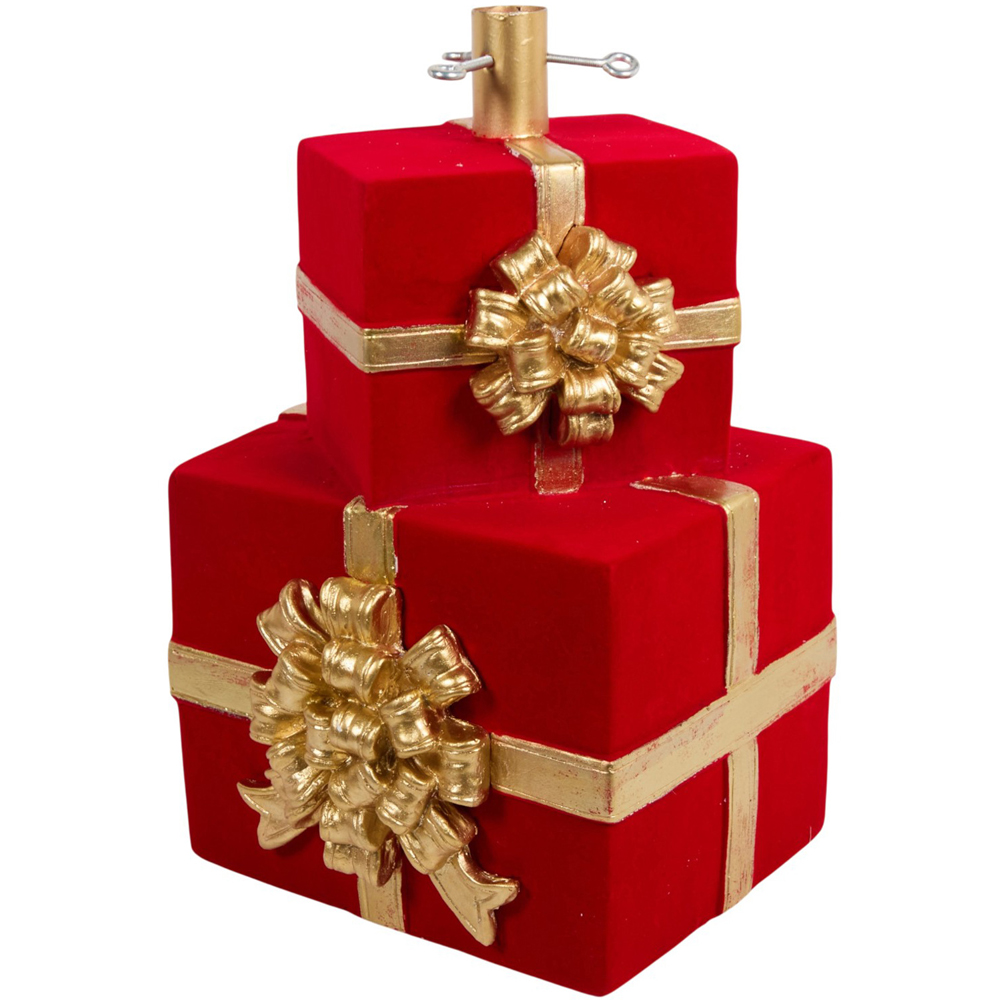 Stacking Presents Artificial Tree Stand Red Image 3