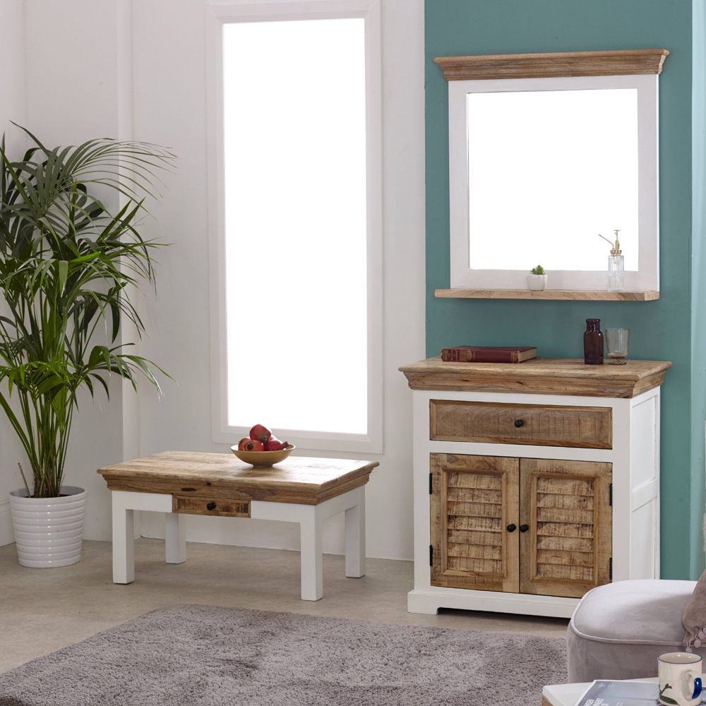 Brooklyn Alfie Single Drawer Solid Mango Wood Coffee Table Image 7