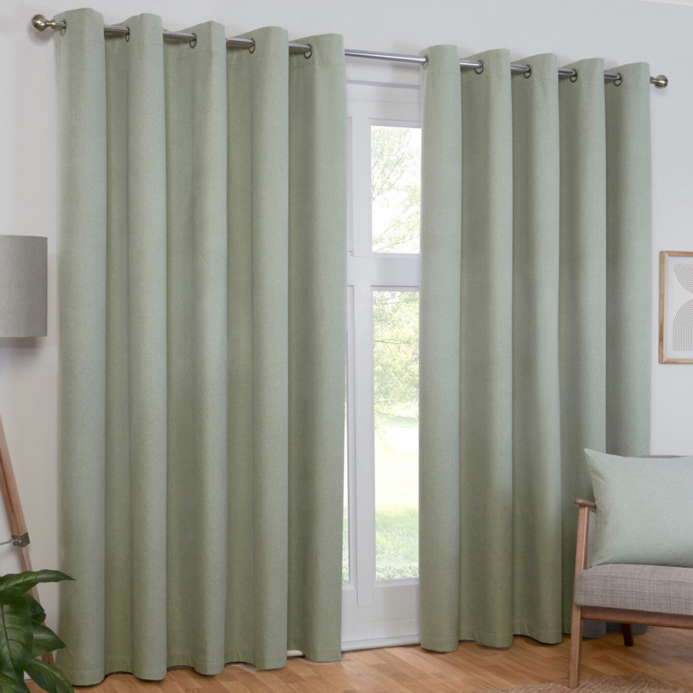 Linden Washable Blackout CurtainGreen137cm168cm Image 1