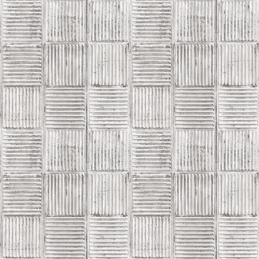 Galerie Grunge Steel Plates Grey Wallpaper Image 1
