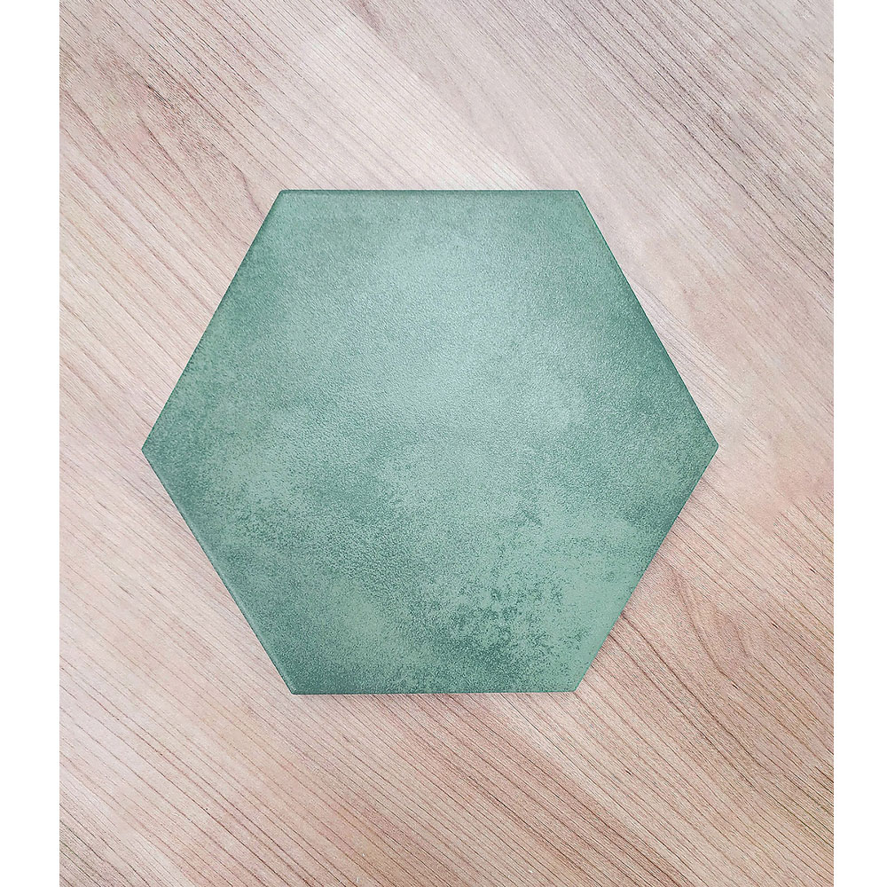 Top Ceramics Green Hexagon Porcelain Wall Tile 215 x 250mm Image 4
