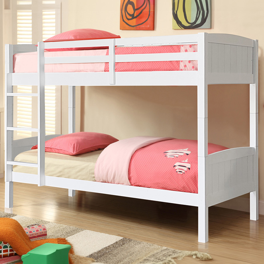 Brooklyn Shorty White Classic Wooden Bunk Bed Image 1