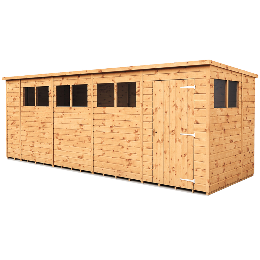 Empire Sheds 18 x 6ft Tongue and Groove Wooden Pent Garden Shed Image 1