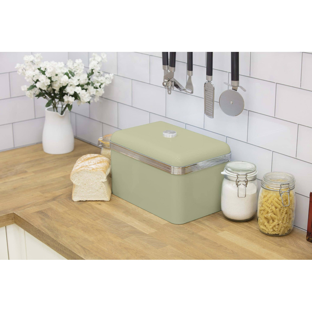 Swan Retro Green Bread Bin Image 2