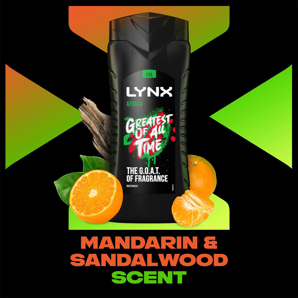 Lynx Africa The G.O.A.T. of Fragrance 12H Refreshing Shower Gel 500ml 3 Pack Image 8