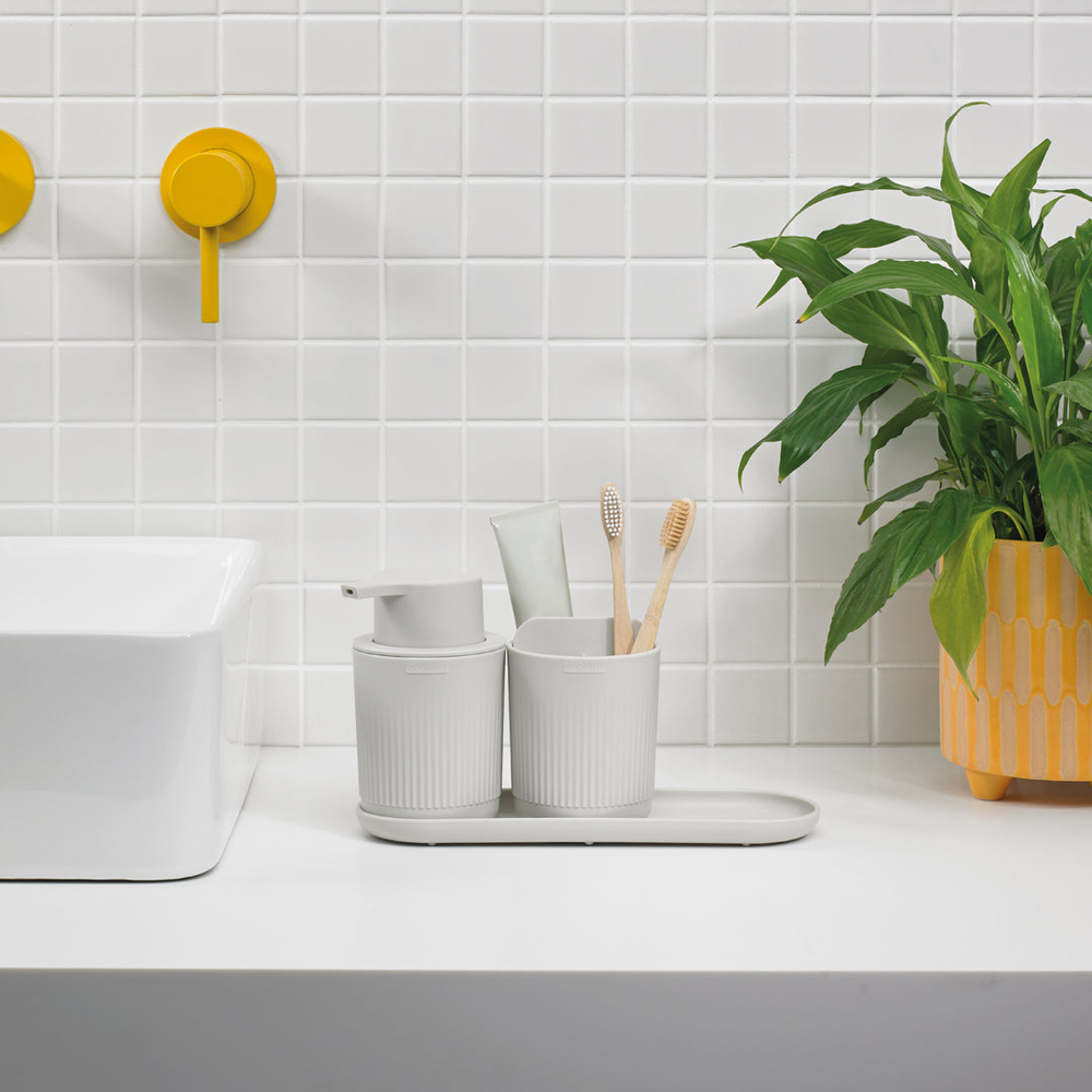 ReBorn 3 Piece Stone Effect Recycled Plastic Bathroom Set Image 7