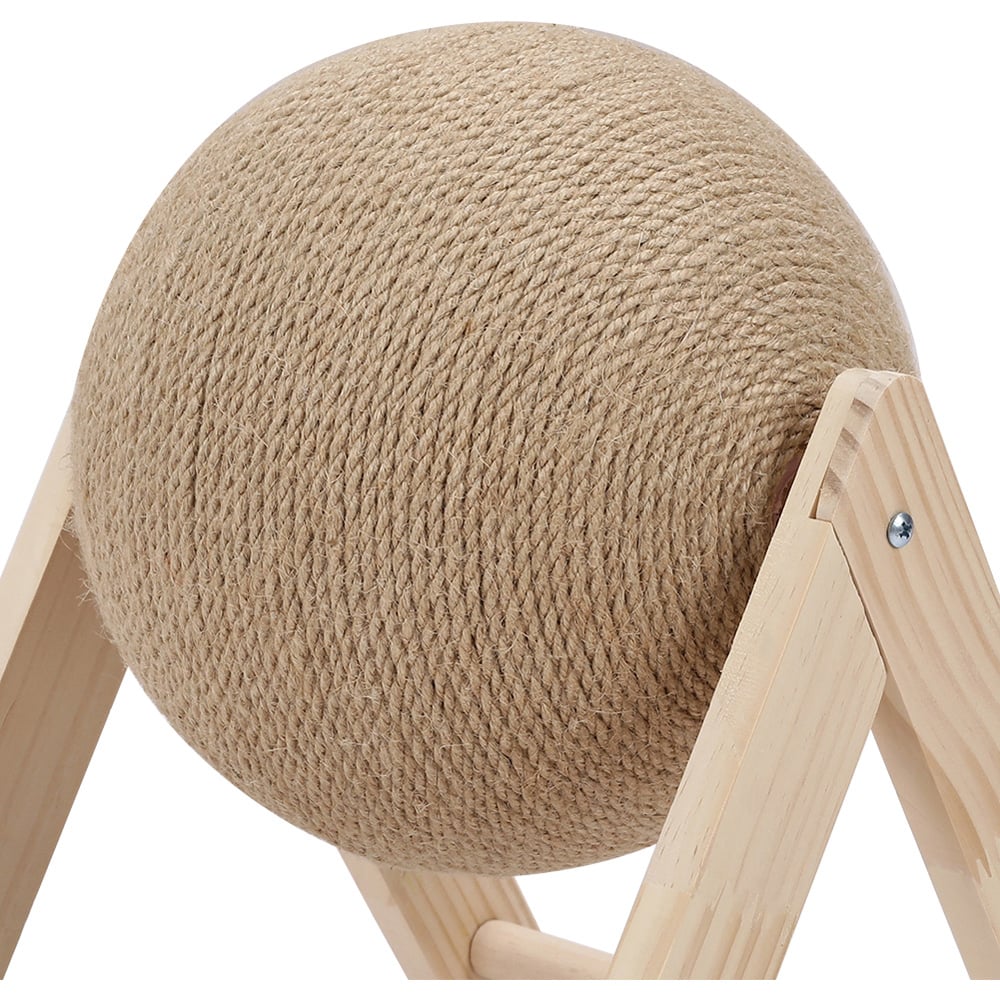 Living and Home Wooden Cat Scratching Ball Toy Image 6