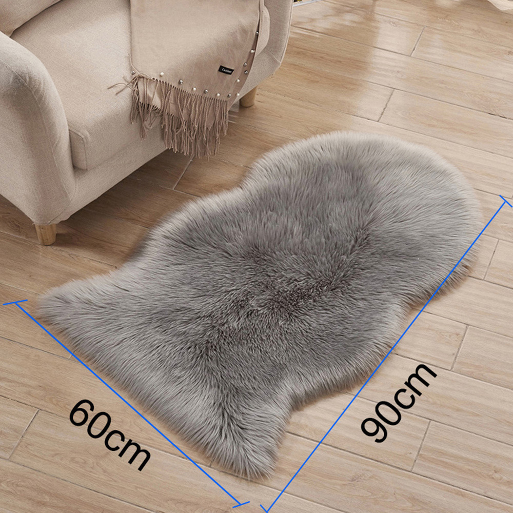 Living and Home Grey Irregular Shaped Shaggy Area Rug 60 x 90cm Image 7