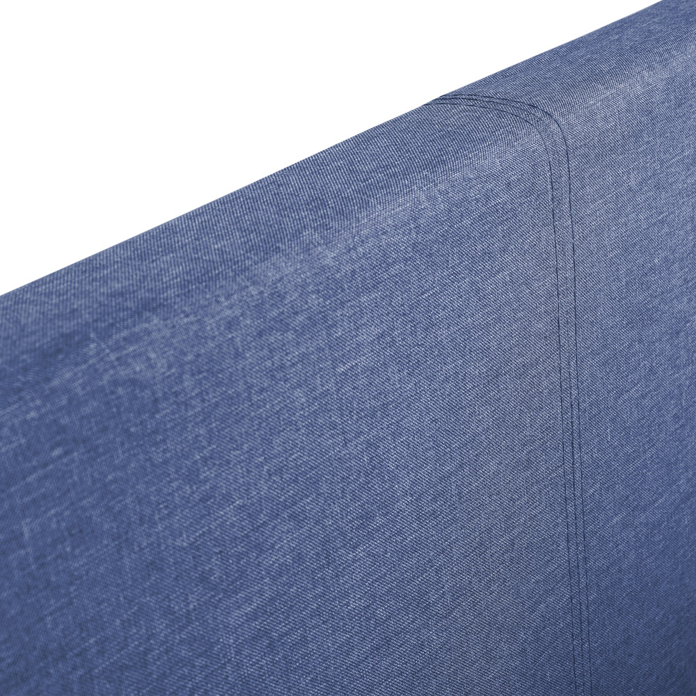 Julian Bowen Rialto Double Dark Blue Linen Lift Up Storage Bed Image 7