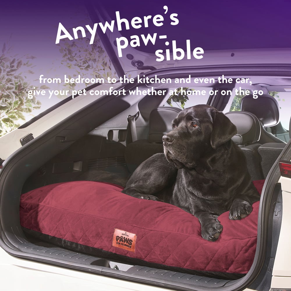 Slumberdown Extra Large Burgundy Padded Pet Bed Image 7