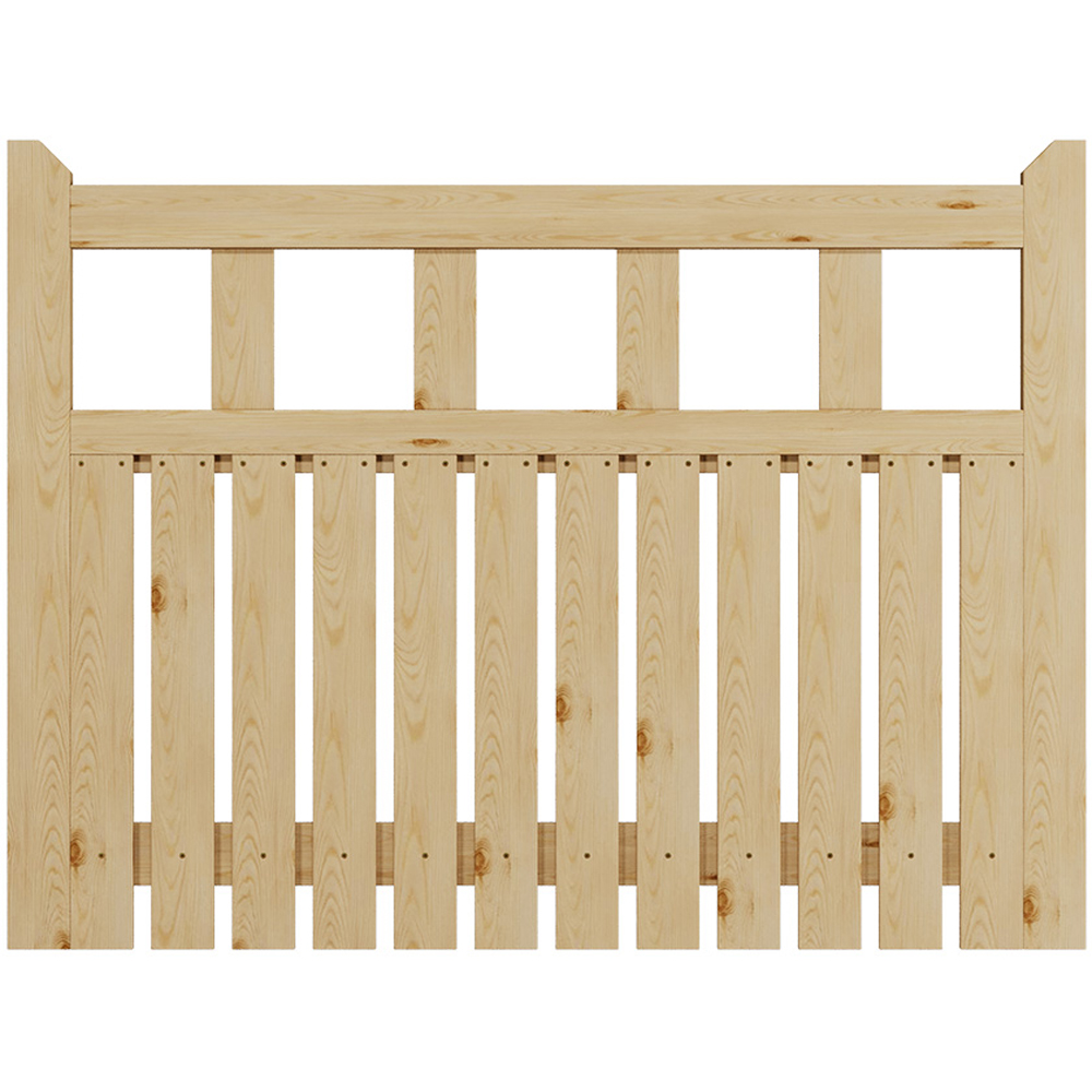 Outdoor Minimalist Nature Wooden Straight-Corner Garden Fence Door, 120 x 90 x 2.5cm Image 4