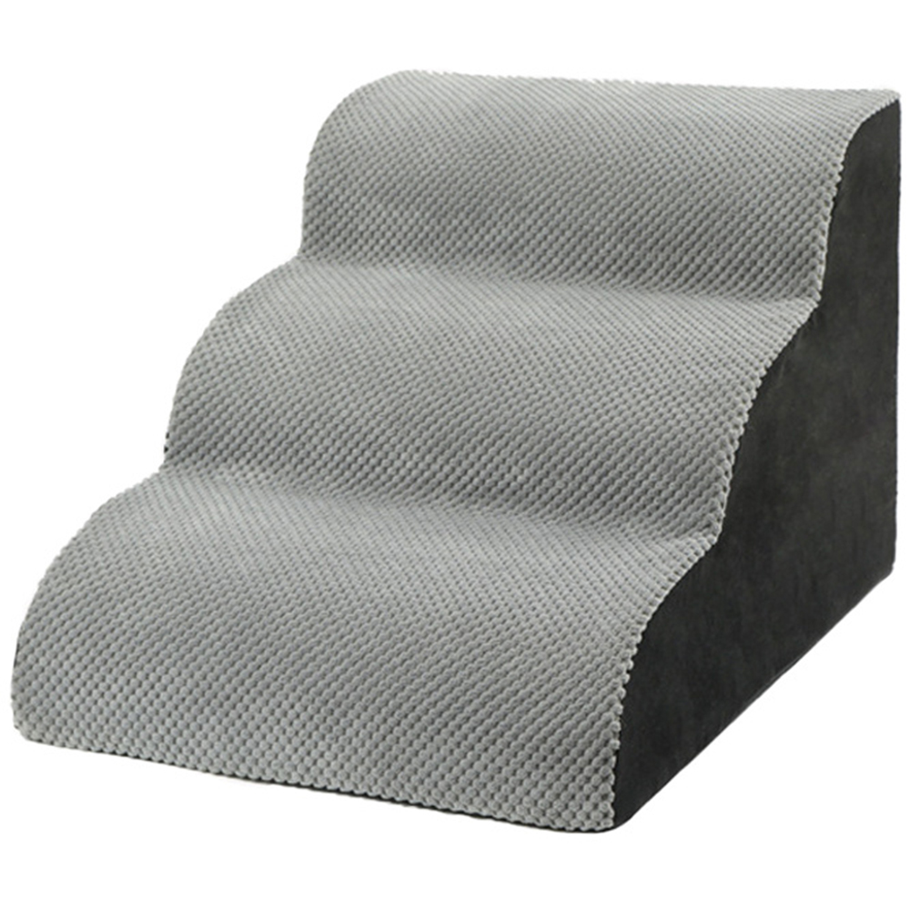 H&O Direct 3 Step Removable Grey Pet Steps Image 1