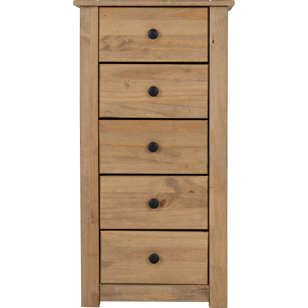 Seconique Panama 5 Drawer Natural Wax Chest of Drawers Image 3
