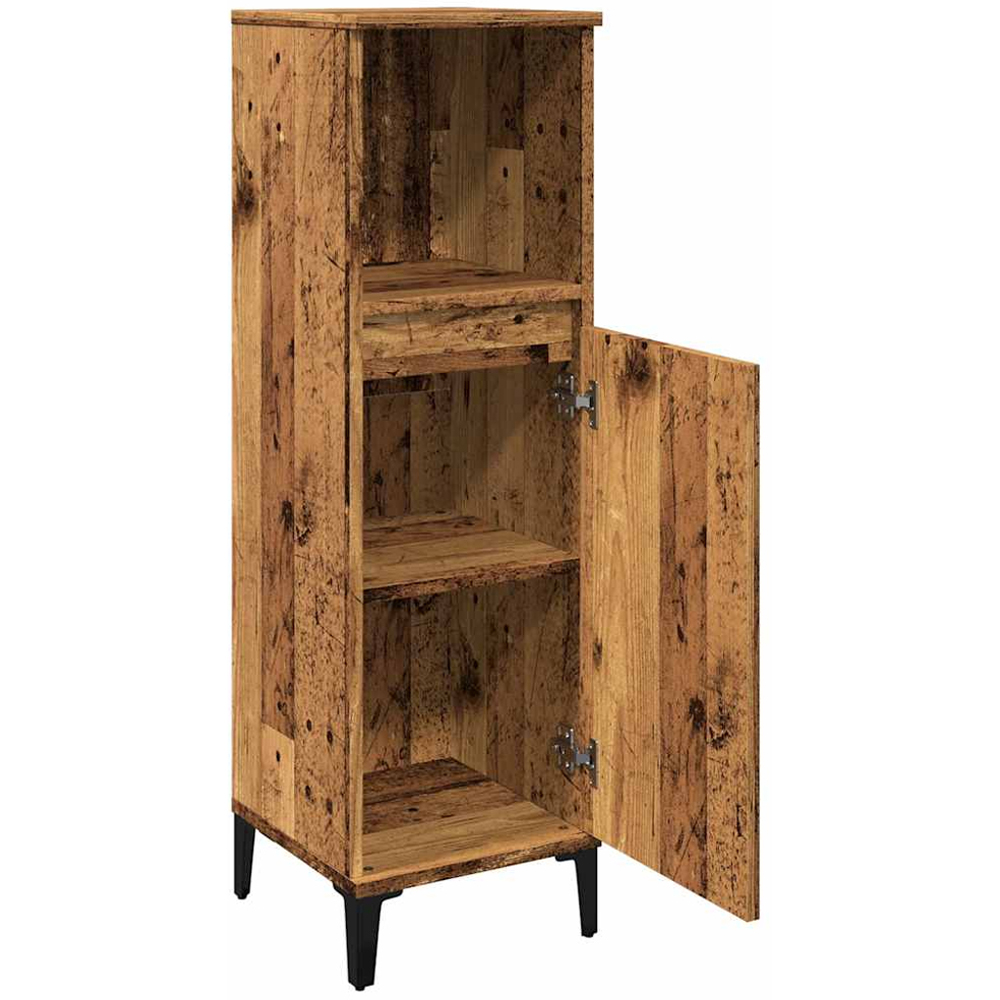 vidaXL Single Door Old Wood Bathroom Cabinet Image 4