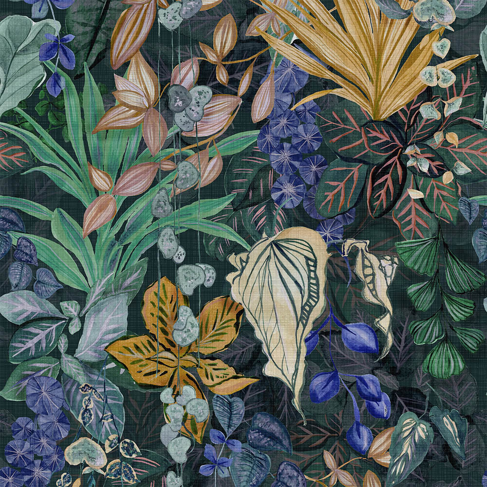 Paoletti Veadeiros Blue Botanical Matte Wallpaper Image 5