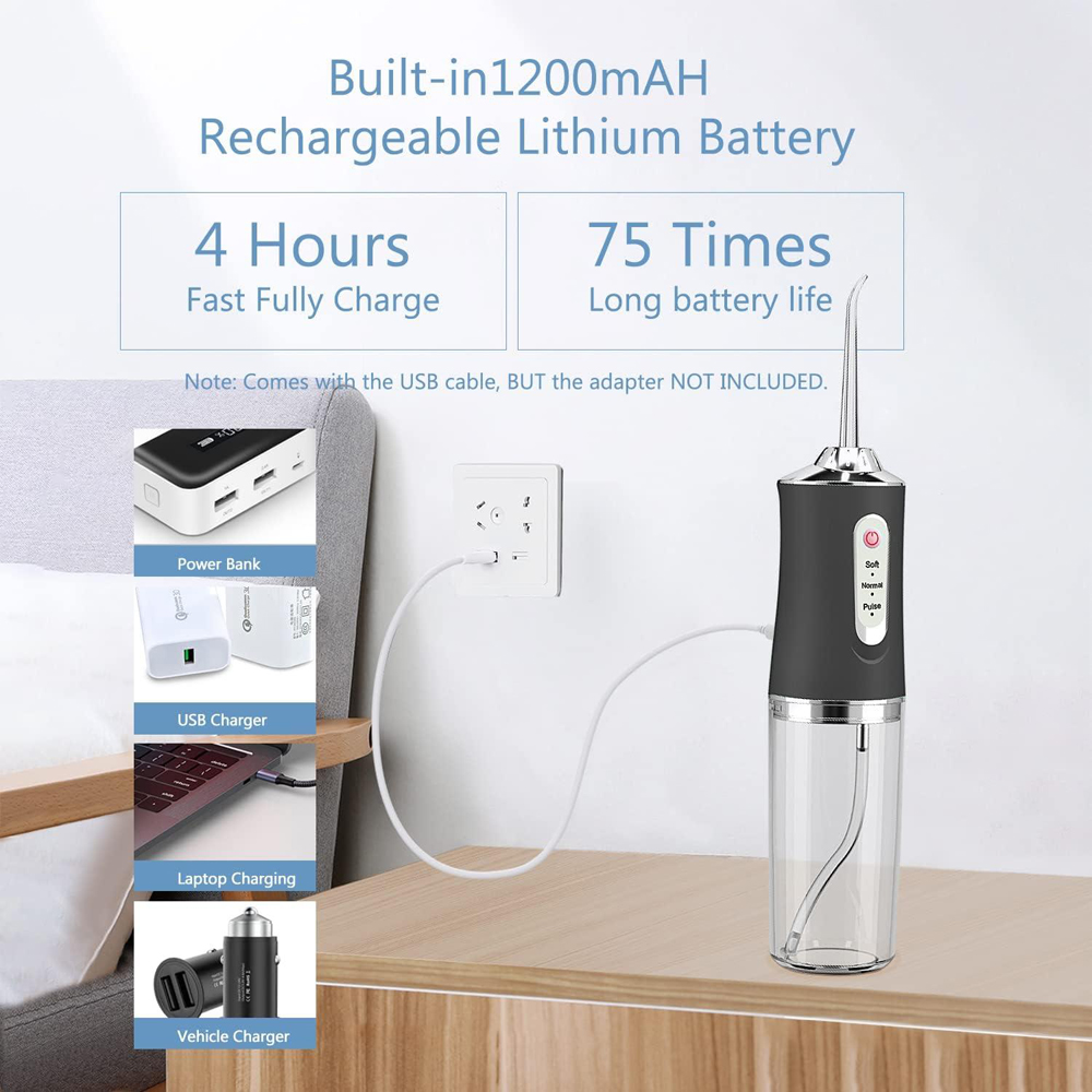 Dyzi Portable Rechargeable Water Flosser with 4 Tips Image 6