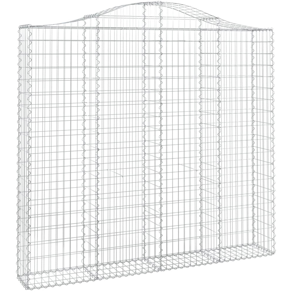 vidaXL Silver Galvanised Iron Gabion Basket 200 x 30 x 180/200cm 4 Pack Image 1