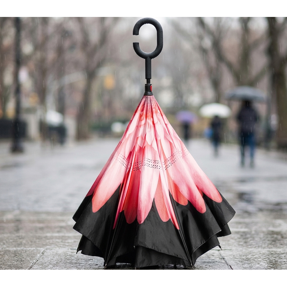 Avilo Multicolour Double Layer Self-Standing Windproof Umbrella Image 2