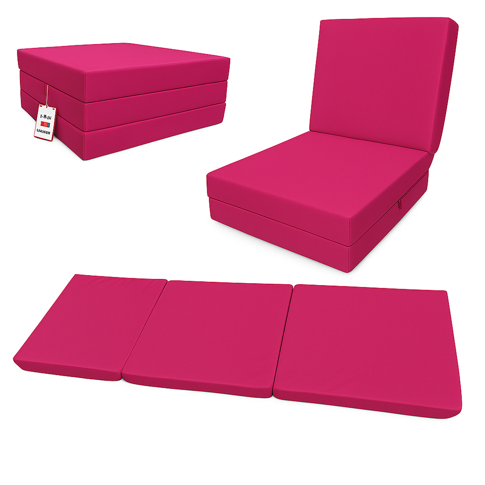 House Of Home Fuchsia Memory Foam Foldable Z Bed Image 2