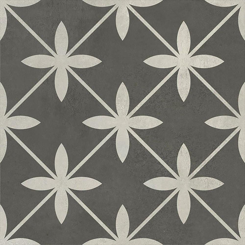 Top Ceramics Matt Dark Grey Moroccan Porcelain Wall Tile 186 x 186mm Image 2