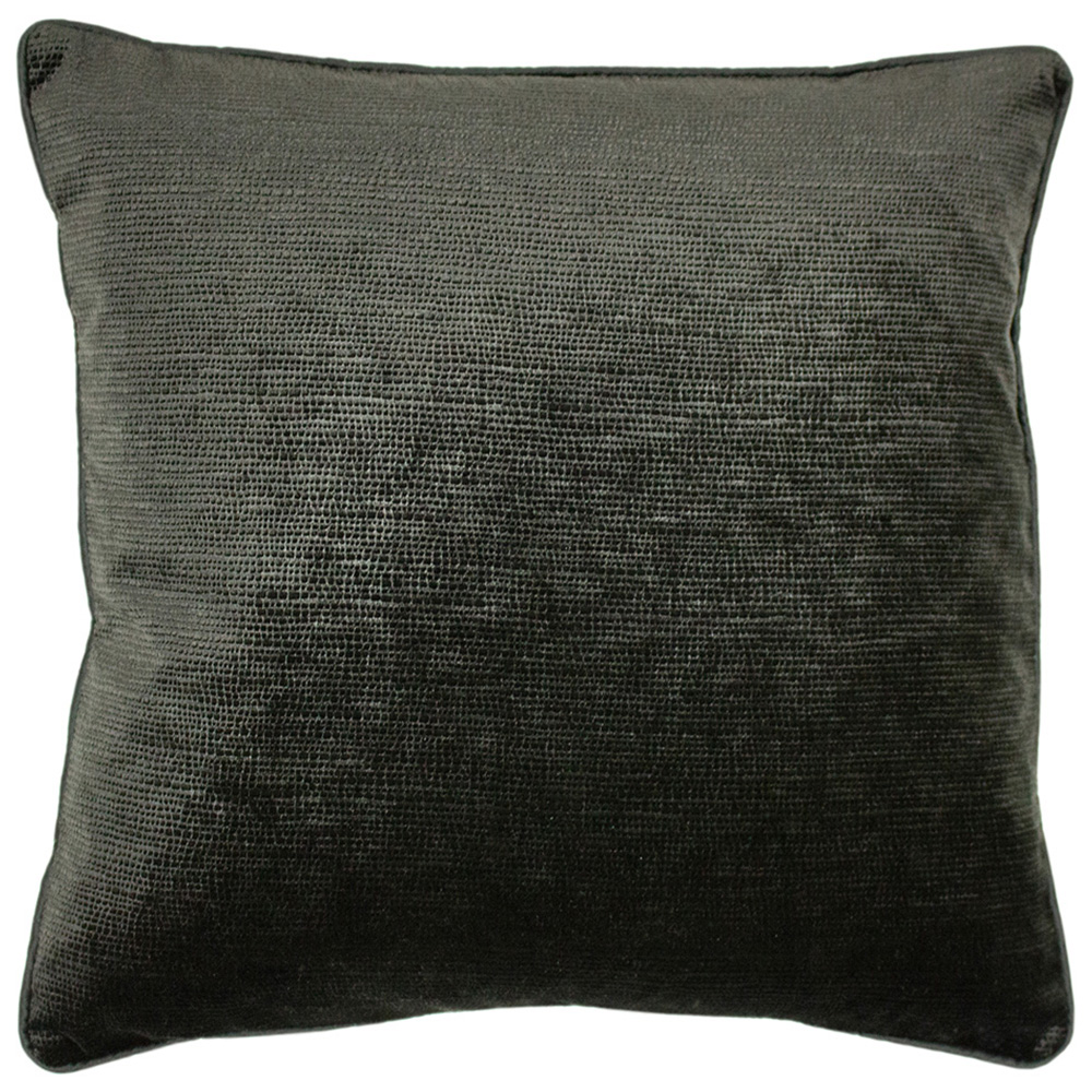 Paoletti Stella Black Textured Cushion Image 1