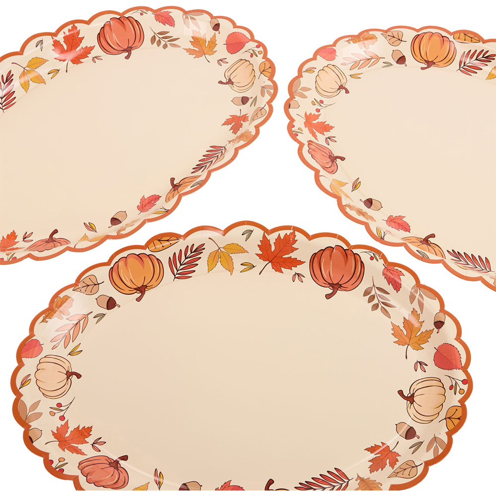 Pack of 4 Autumn Party Platters Neutral Image 2