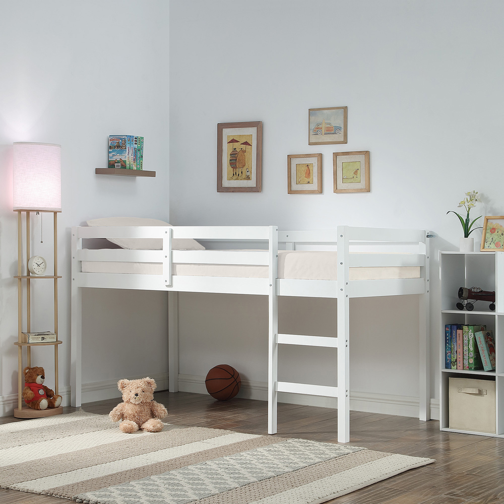 Aspire Cove Single Wooden Mid Sleeper Kids Bed Frame with Memory Foam Mattress Image 8