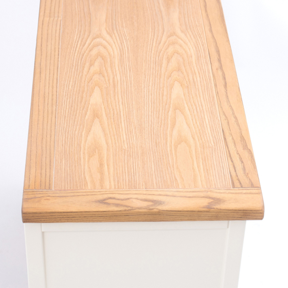 Cabinet Bits Cosenza 6 Drawer White Chrome Cup Handle Chest of Drawers Image 6