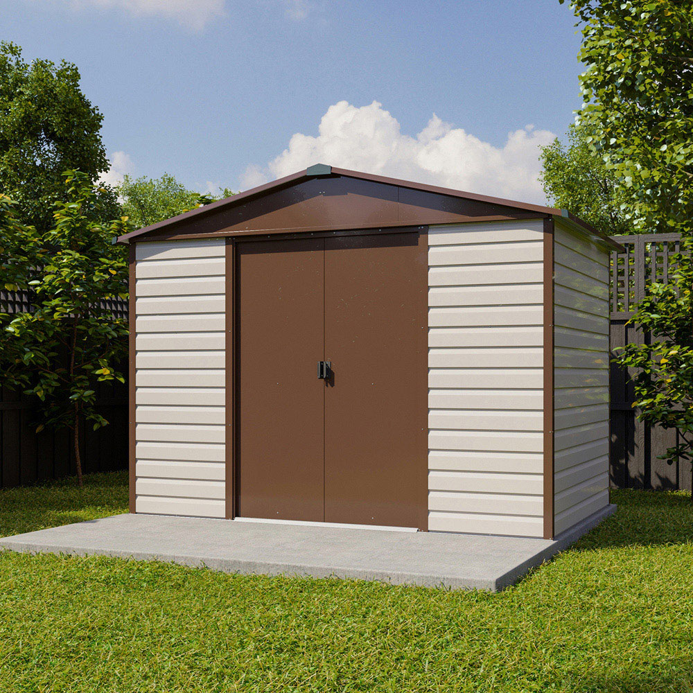 Yardmaster 10 x 6ft Shiplap Deluxe Apex Metal Storage Shed Image 2