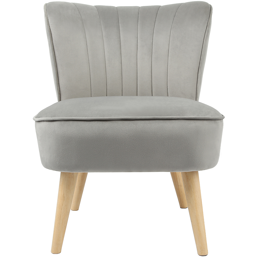 Shaun Grey Velvet Accent Chair Image 3