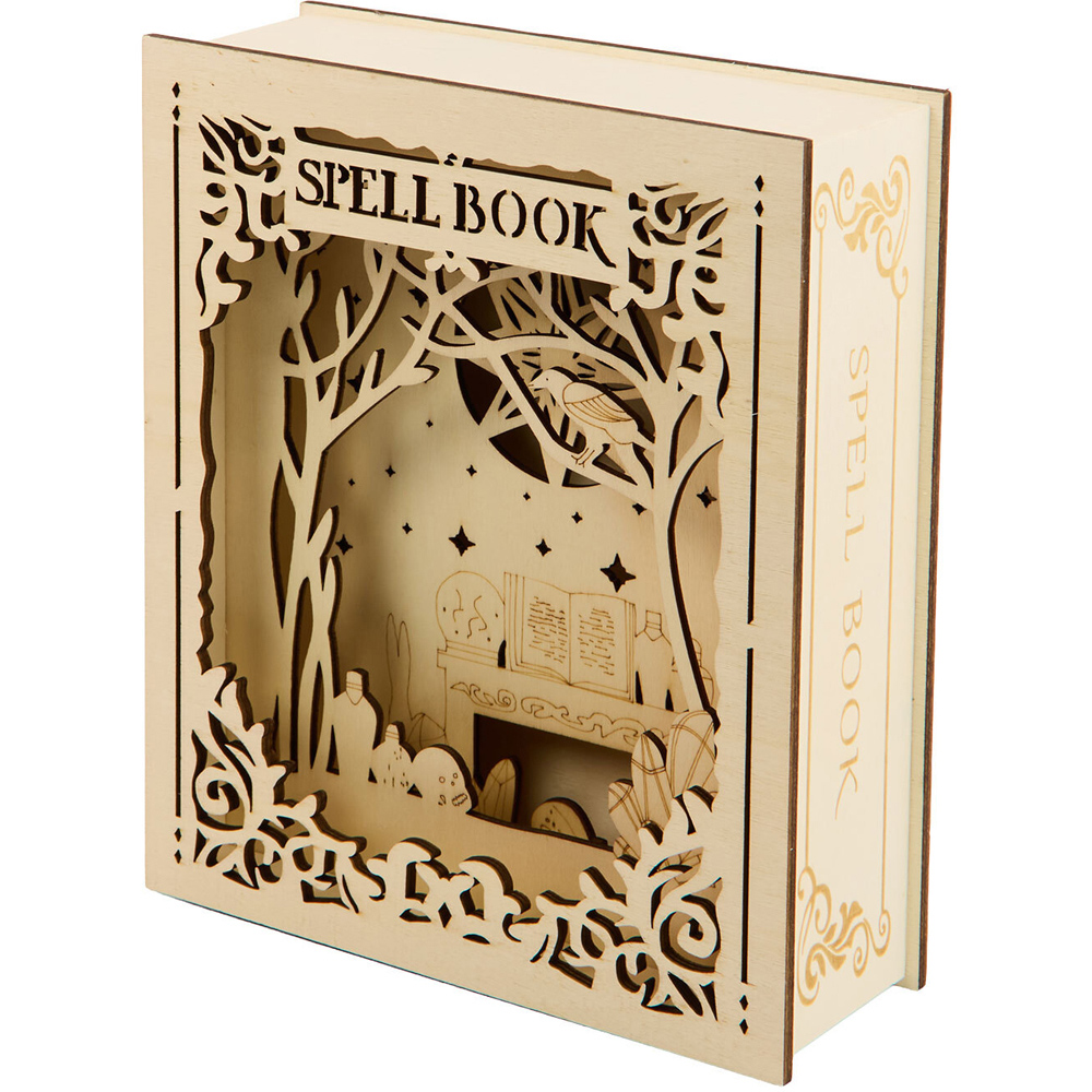 Paint Your Own Wooden Spellbook Decoration Image 4