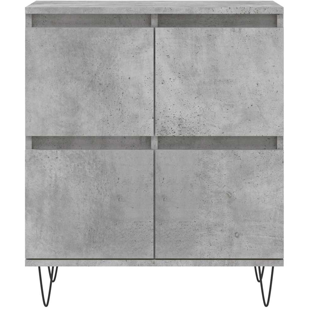 vidaXL 4 Door Concrete Grey Sideboard Image 5