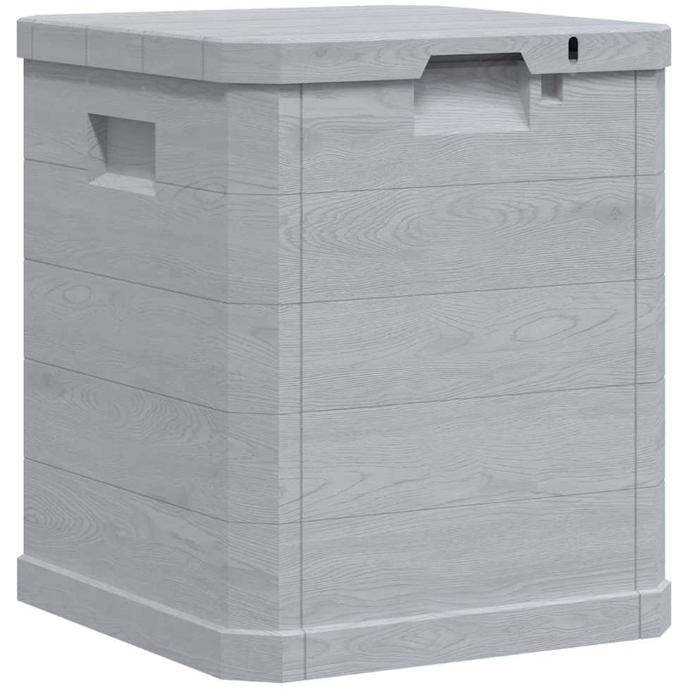 vidaXL 90L Grey Plastic Garden Storage Box Image 1