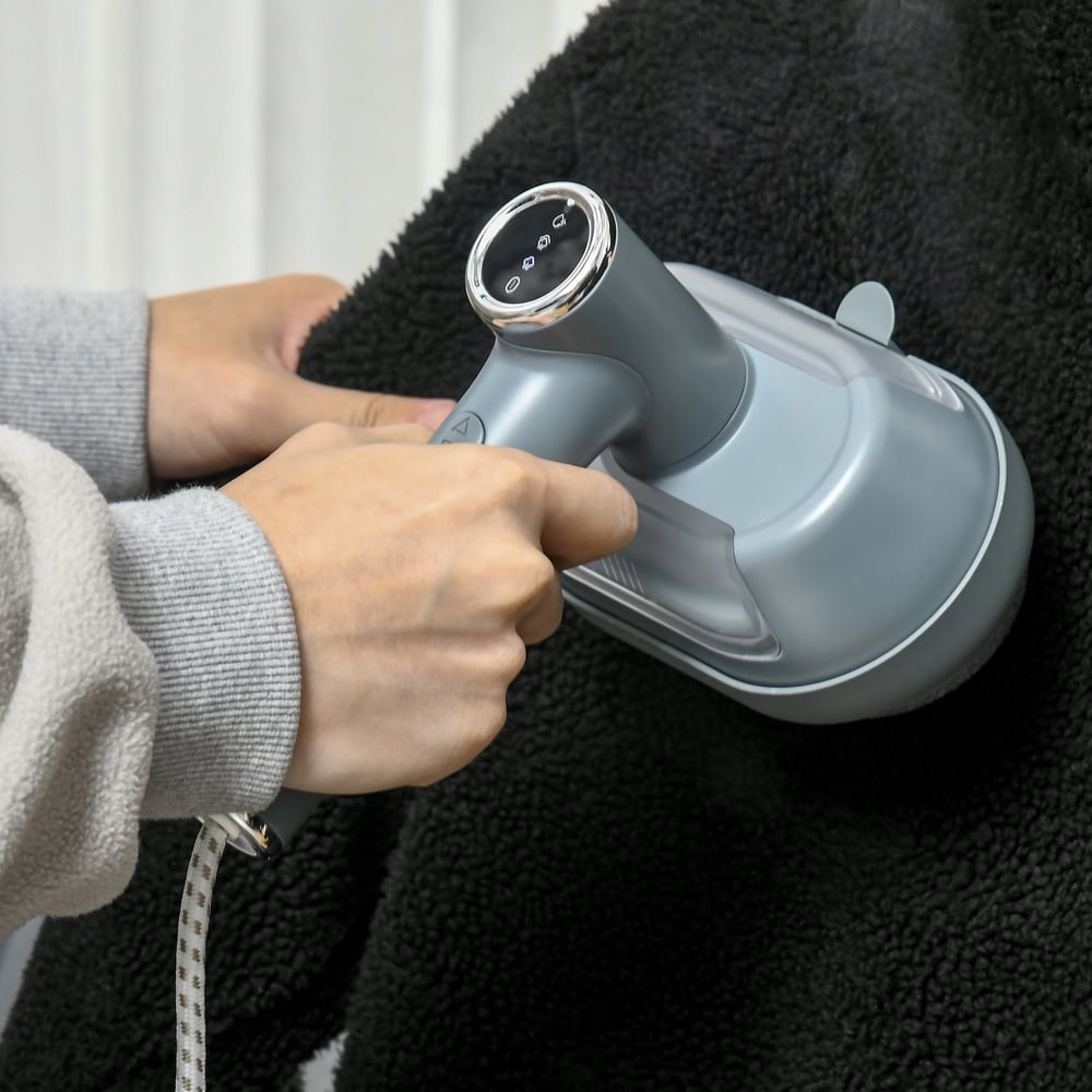 HOMCOM Grey Portable Handheld Garment Steamer 1200W Image 2
