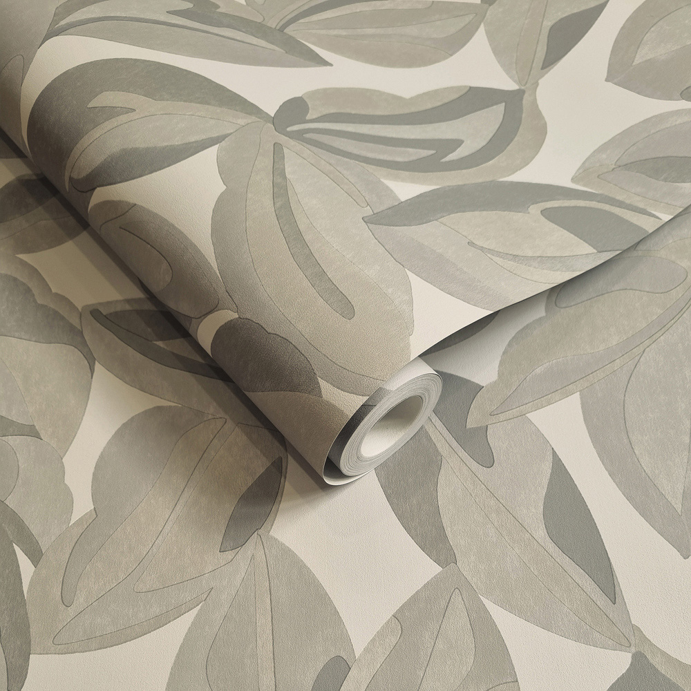 Holden Abstract Leaf Beige Wallpaper Image 2