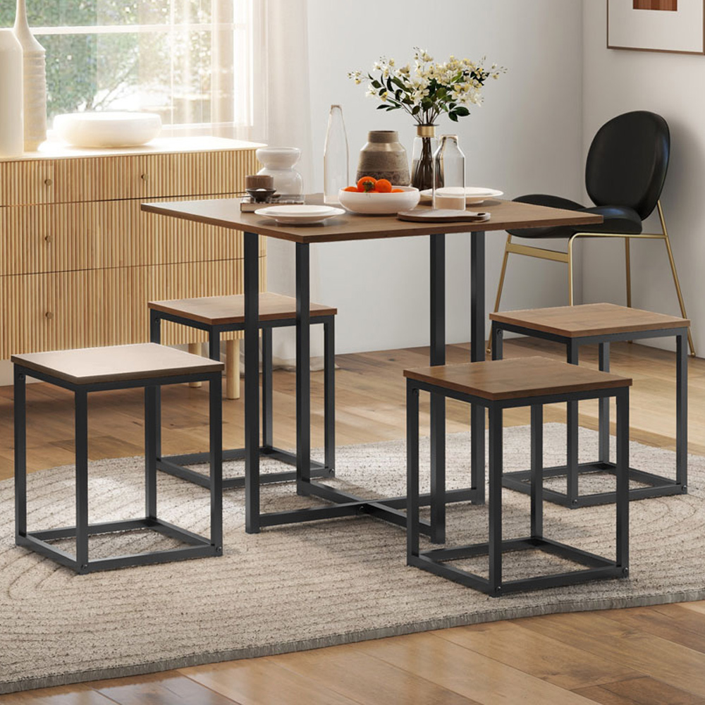 Industrial dining table clearance 4 seater
