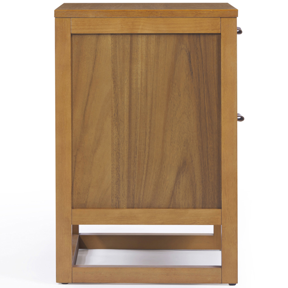 Teamson Home Hatteras 2 Drawer Natural Nightstand Image 4