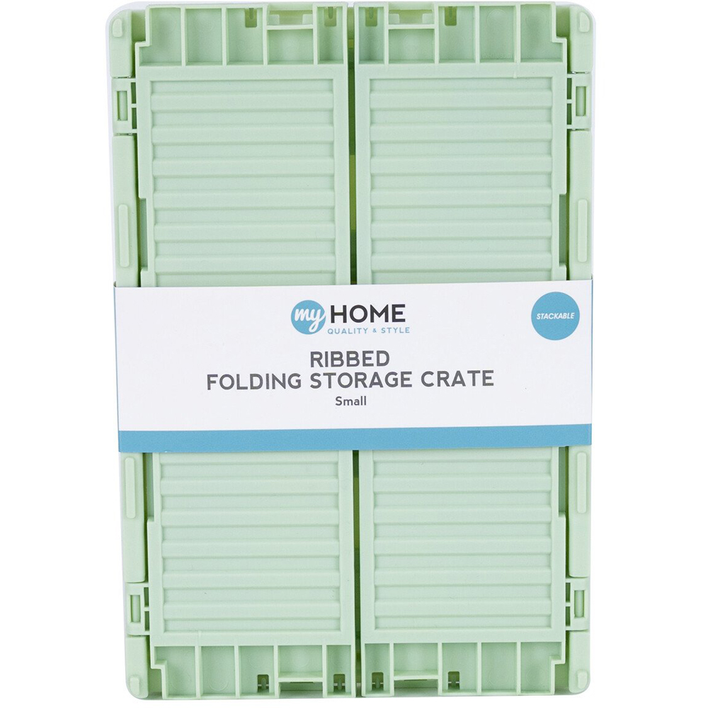 My Home Small Ribbed Foldable Storage Crate Image 7